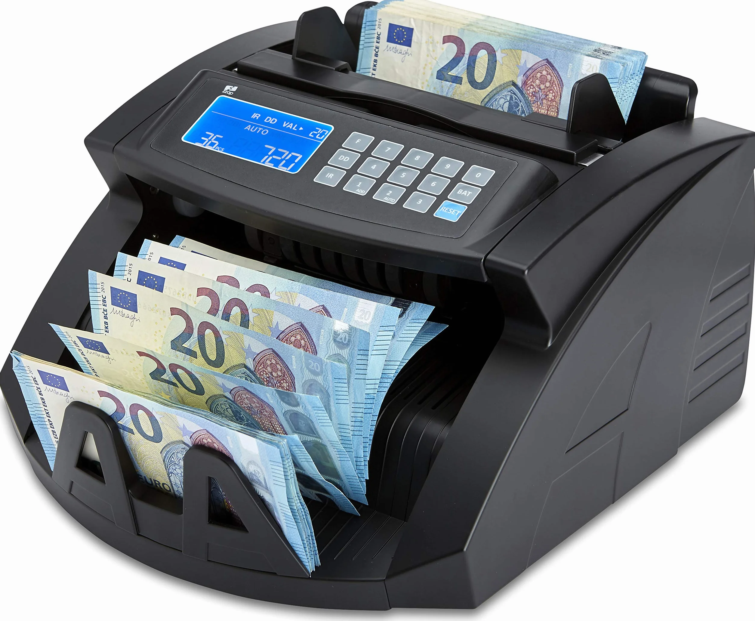 ZZap NC20 Contadora de billetes - Cuenta 1.000 billetes por minuto, Recuento por lotes, cuenta todas las divisas del mundo y mucho más!