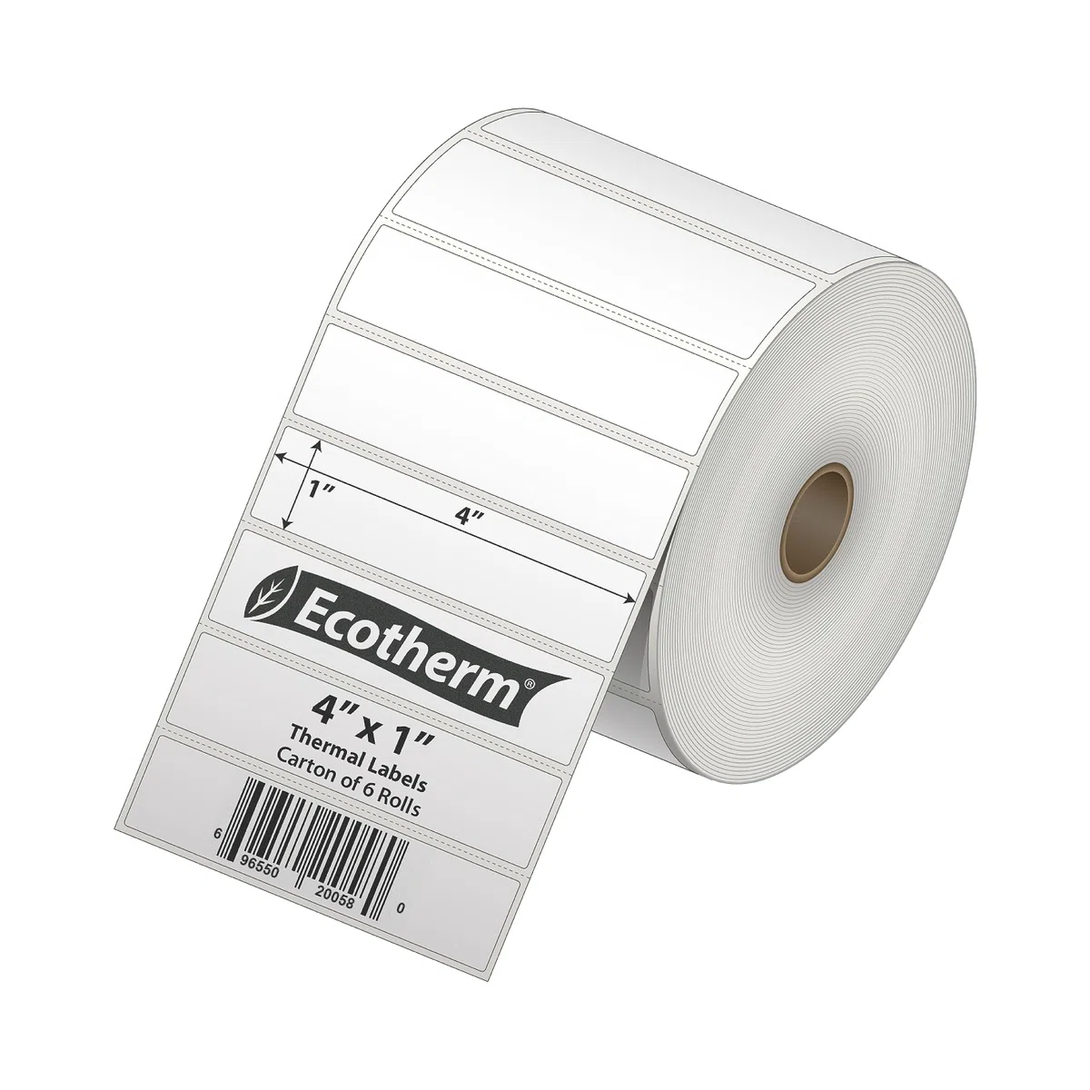 6 rollos de papel térmico directo para Zebra LP2844, GC420, GK420, GX430, ZD220, ZD420, ZD500, ZD620, ZP-500, GT800