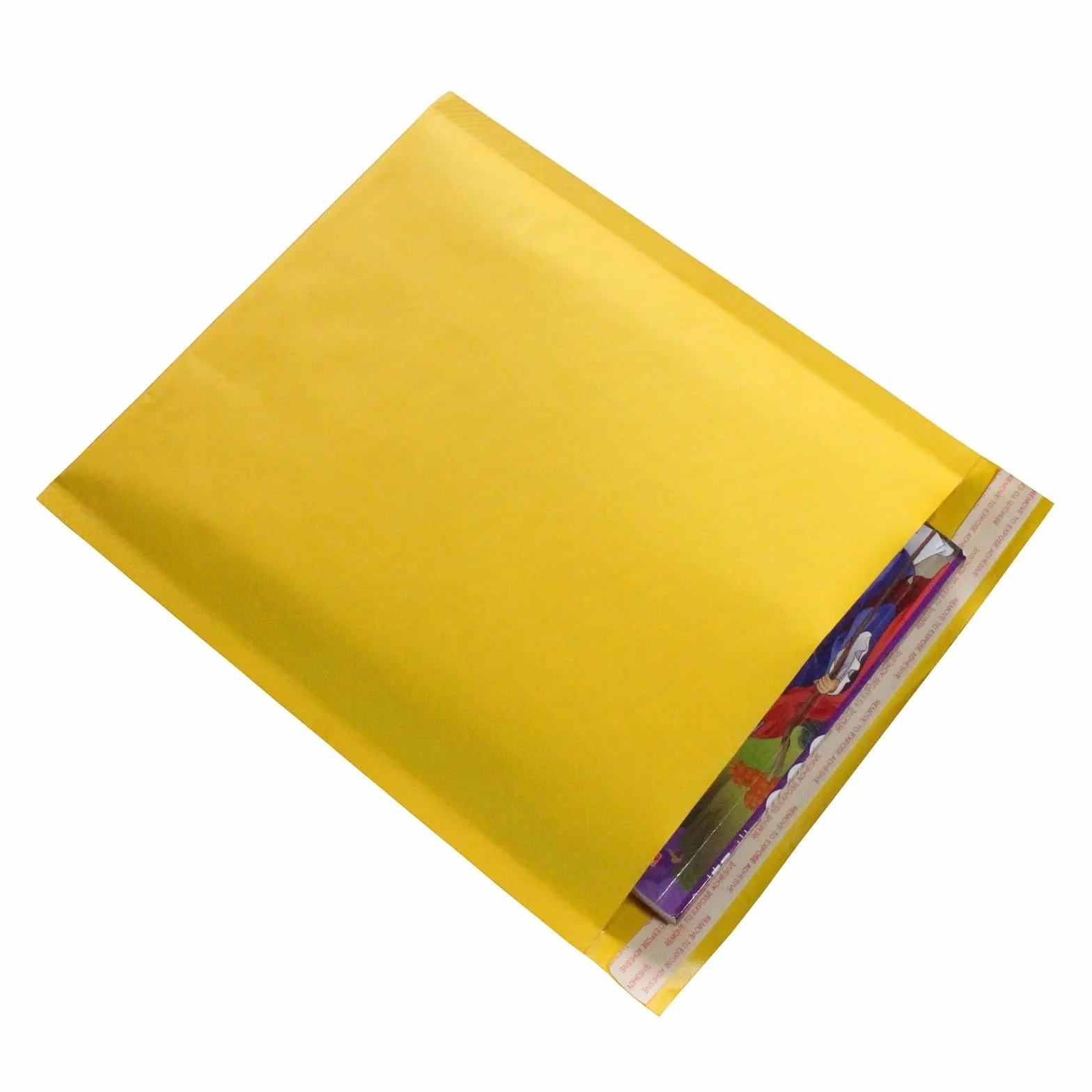 Embalaje de sobres publicitarios burbujas papel Kraft amarillo 50/100 Uds | Envío alineado polivinílico de los sobres acolchados del sello del uno mismo de los bolsos for el negocio(22X25CM 50pcs)