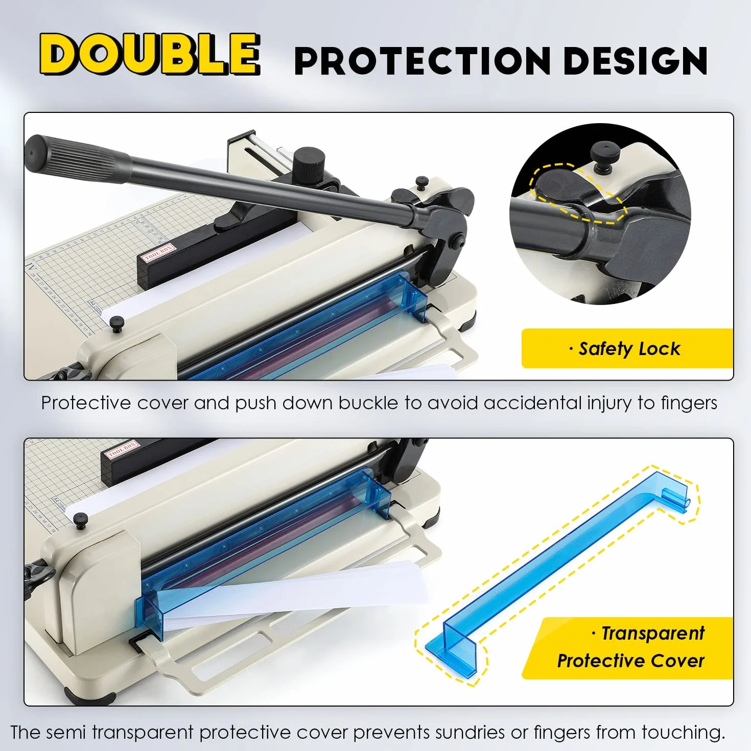 CGOLDENWALL Cortadora de Papel, Guillotina Industrial, 0.02 mm Precisión de Corte, 400 ojas- 4 cm Espesor Máximo de Corte, Adecuada para Oficina, Uso en Producción, para Tela de Cuero