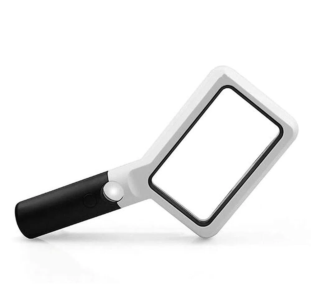 Lupa, Lupa De Mano con Luz Led, Lente Acrílica 2X/20, Lupa Portátil Iluminada para Lectura De Libros Y Periódicos.,
