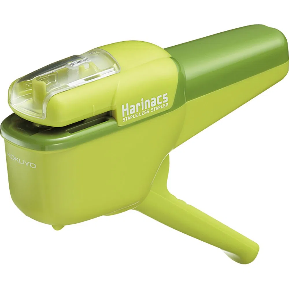 Kokuyo Harinacs SLN-MSH110G - Grapadora japonesa, sin grapas (hasta 10 folios), color verde