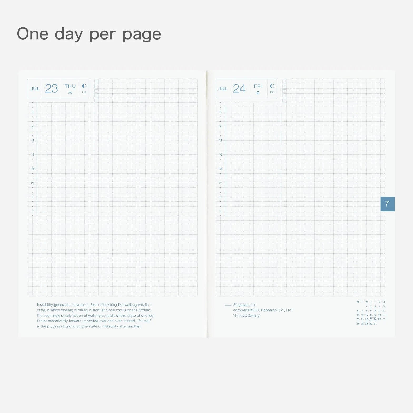 Hobonichi Techo 2026 Cousin Book – A5, inglés, diario, semanal, inicio de enero, inicio de lunes, planificador