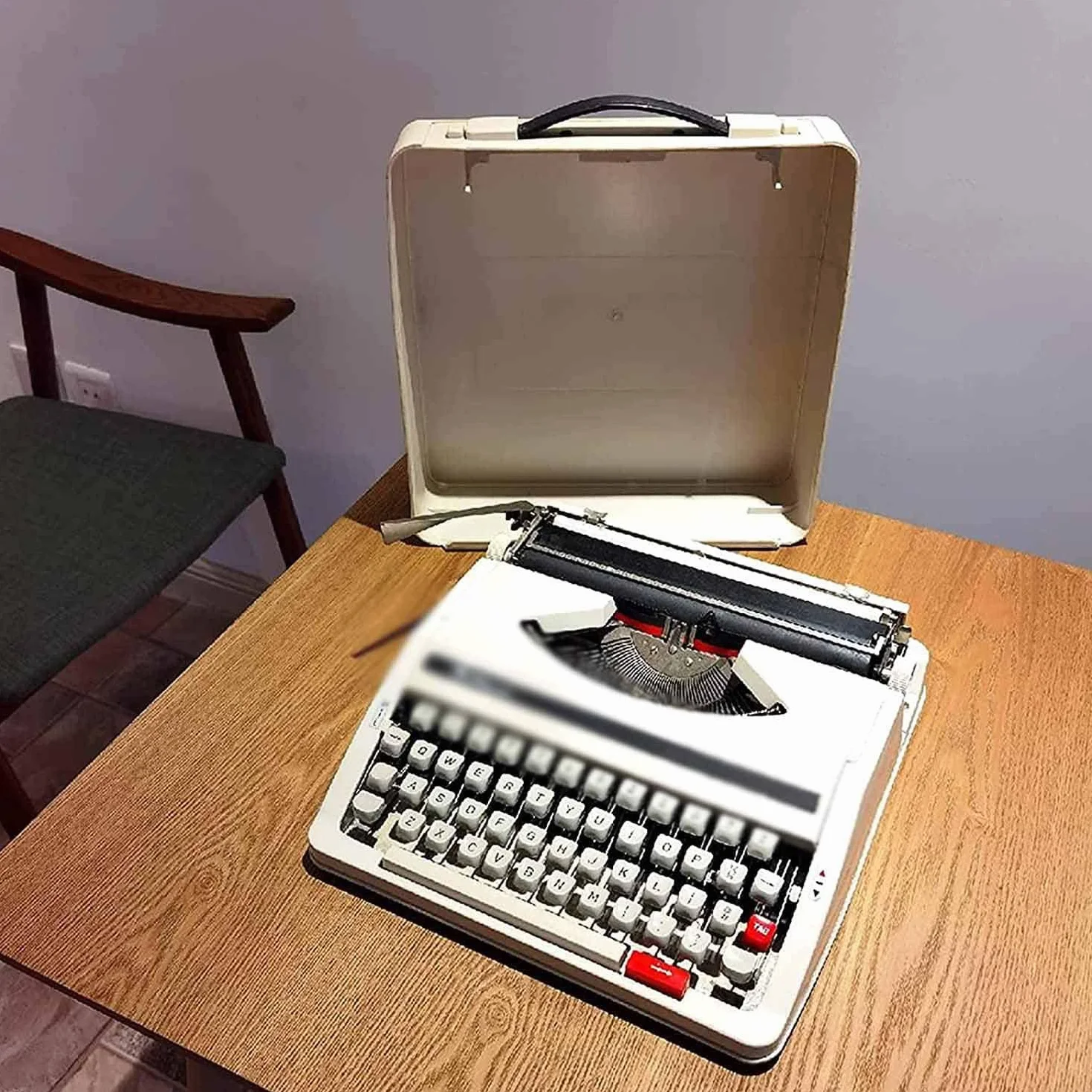 Máquina de Escribir Vintage para el Flujo nostálgico, máquina de Escribir Manual a la Antigua Retro máquina de Escribir portátil Tradicional
