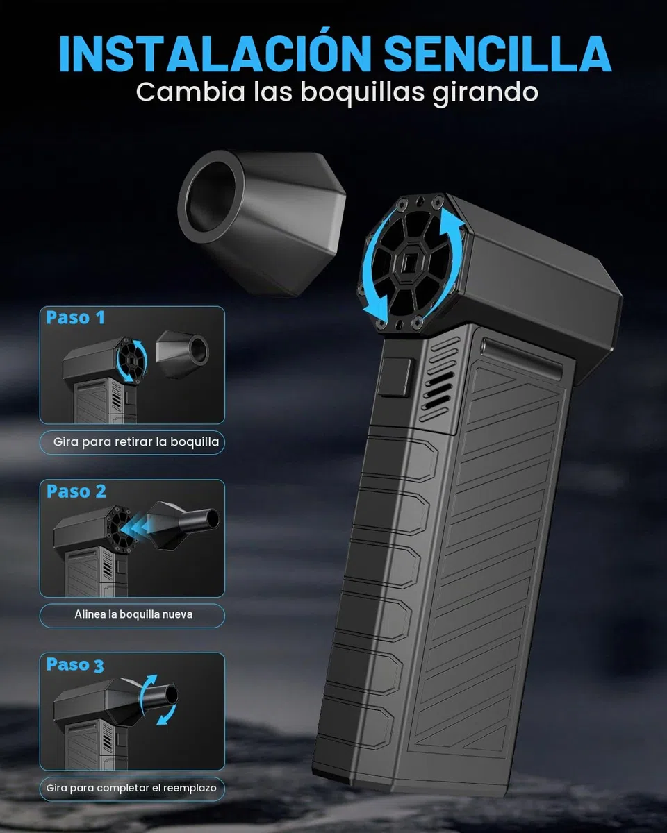 Soplador de aire para pc, 150000 U/min Alta velocidad Aire Comprimido Limpieza pc Air Duster, Plumero Electrico USB Recargable Con batería de 8000mah para computadora portátil, teclado, automóvil