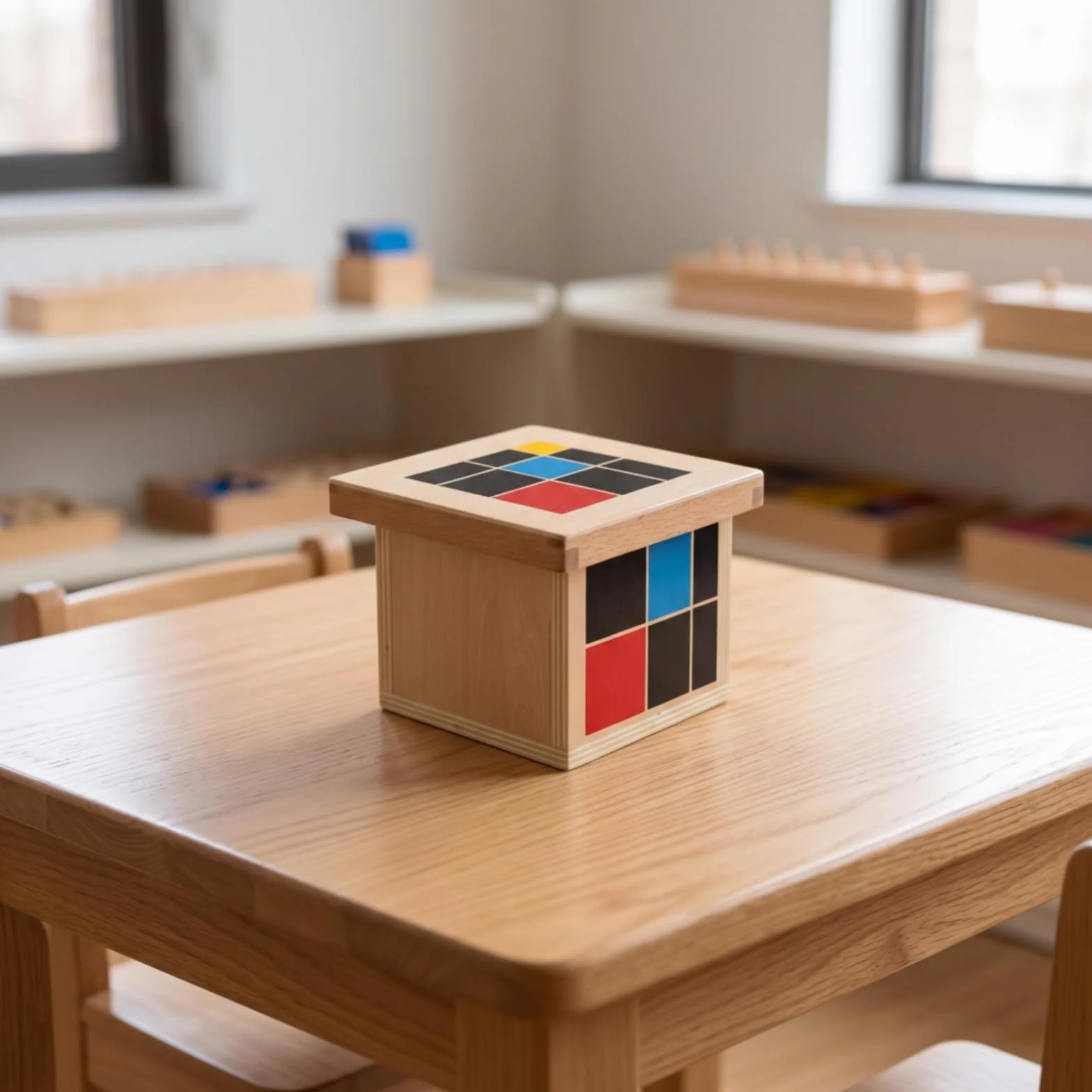 Cubo Educativo Geométrico Cubo con Tapa Multicolor Juguete Educativo para