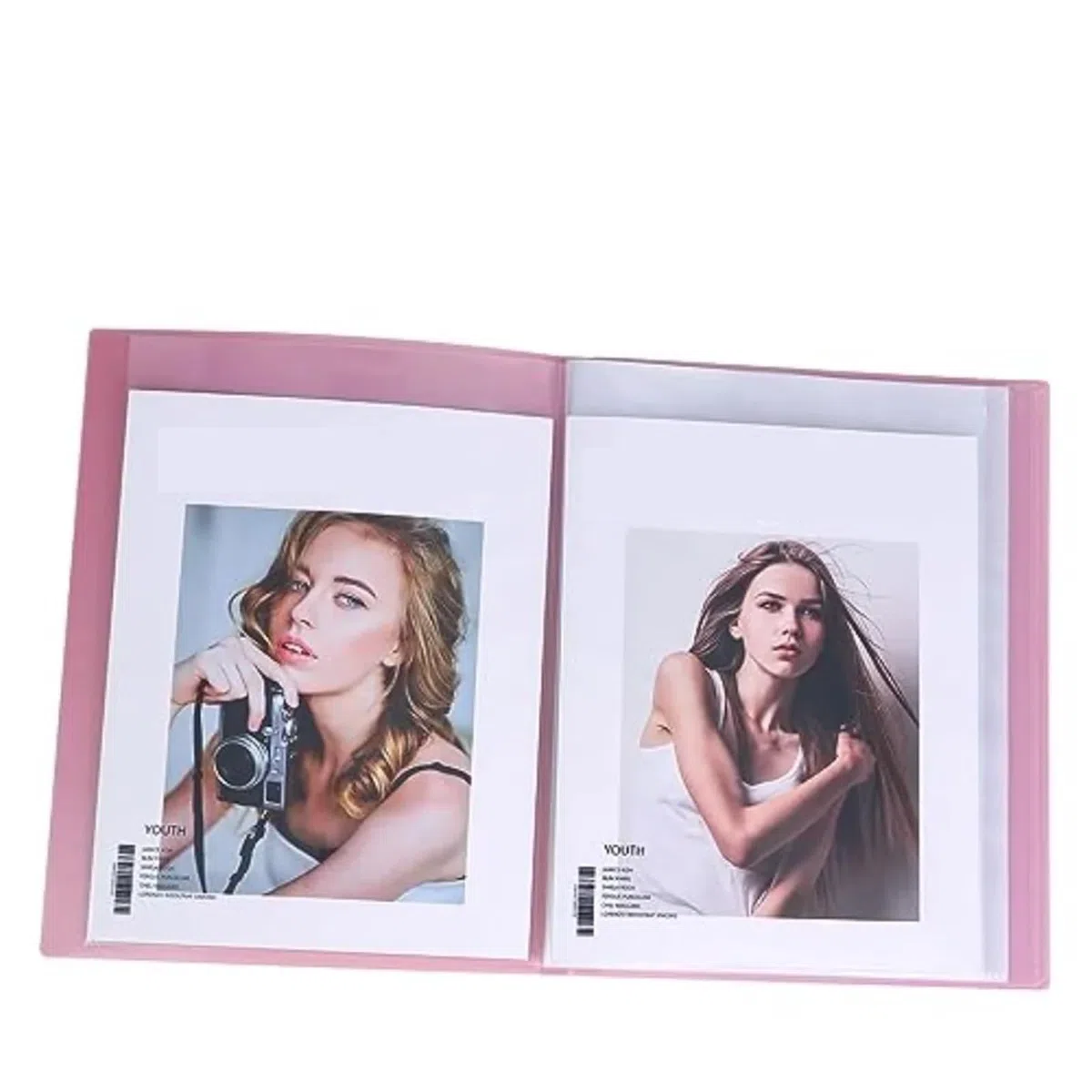 Carpeta de 4 Uds con fundas plástico, carpeta portafolios arte resistente 8,5x11 y 20 bolsillos protectores hojas transparentes, muestra 40 páginas presentes para Oficina,Colección
