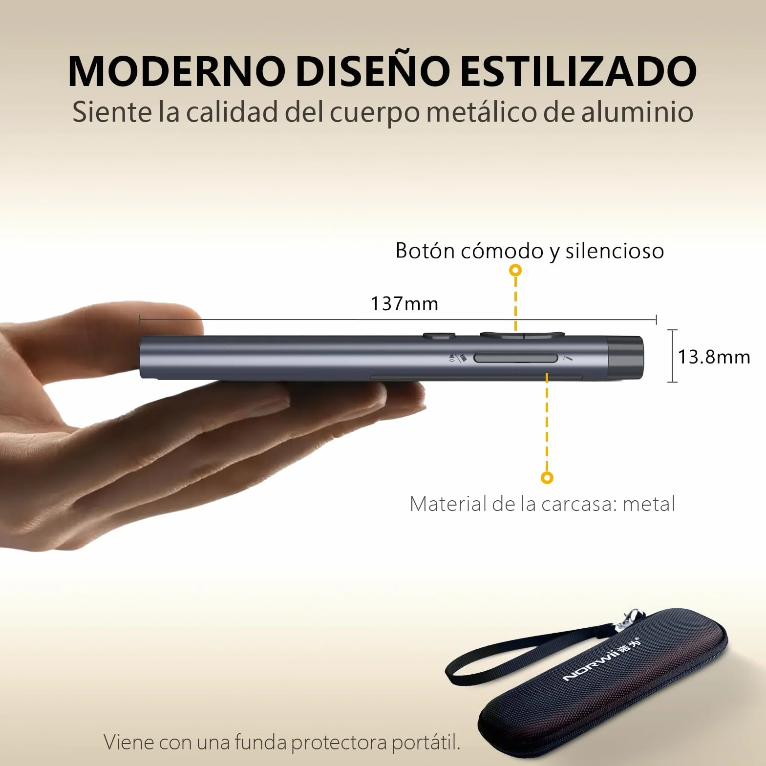Norwii N97s TV Display Clicker para presentaciones PowerPoint, PowerPoint Clicker, Presentación Rremote, Bluetooth Wireless Presenter, Digital Pointer para TV Display