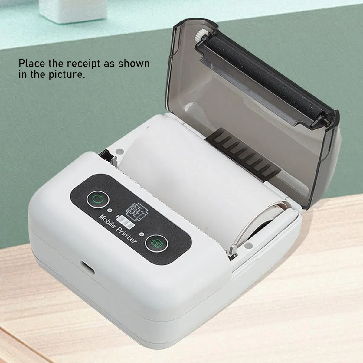 Impresora Térmica Portátil de Recibos, Bluetooth, USB Recargable