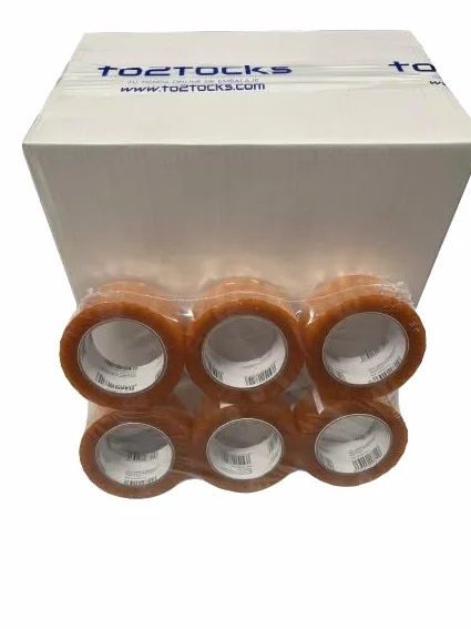Caja de 36 rollos de precinto acrilico transparente 48mm x 120 metros