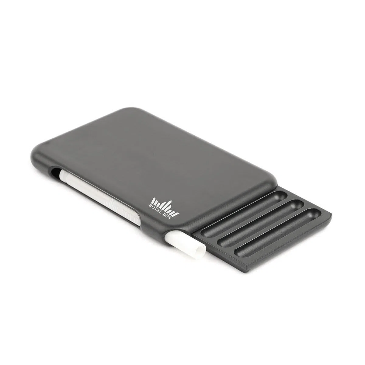 Royal Box Torpedo: almacenamiento discreto, 8 compartimentos, plástico, ideal para viajes, color negro