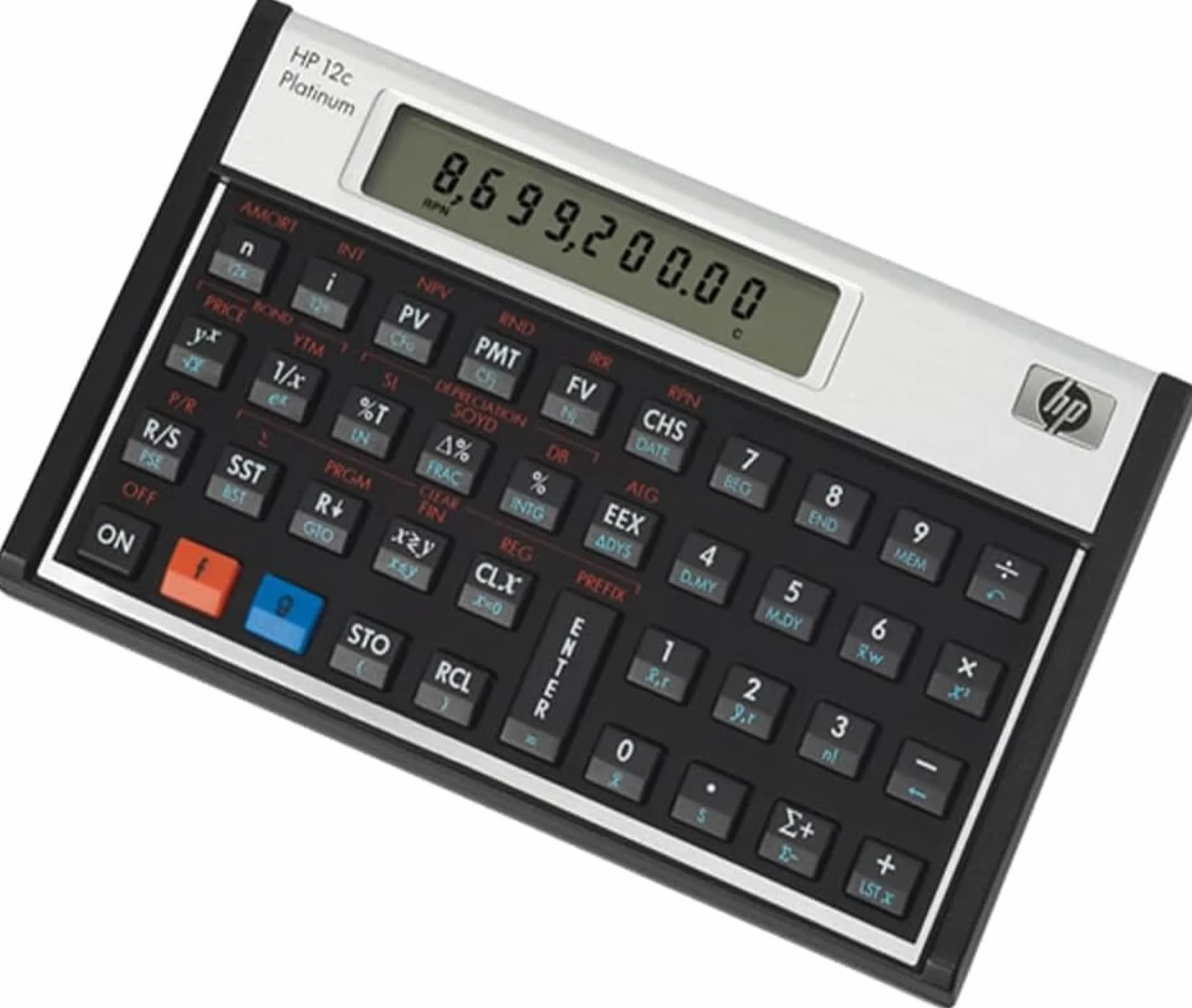 HP 12c Financial Programmable Calculator - Calculadora (Escritorio, Financiero, Negro, 1 CR2032, 1 CR2032 battery, 116g)
