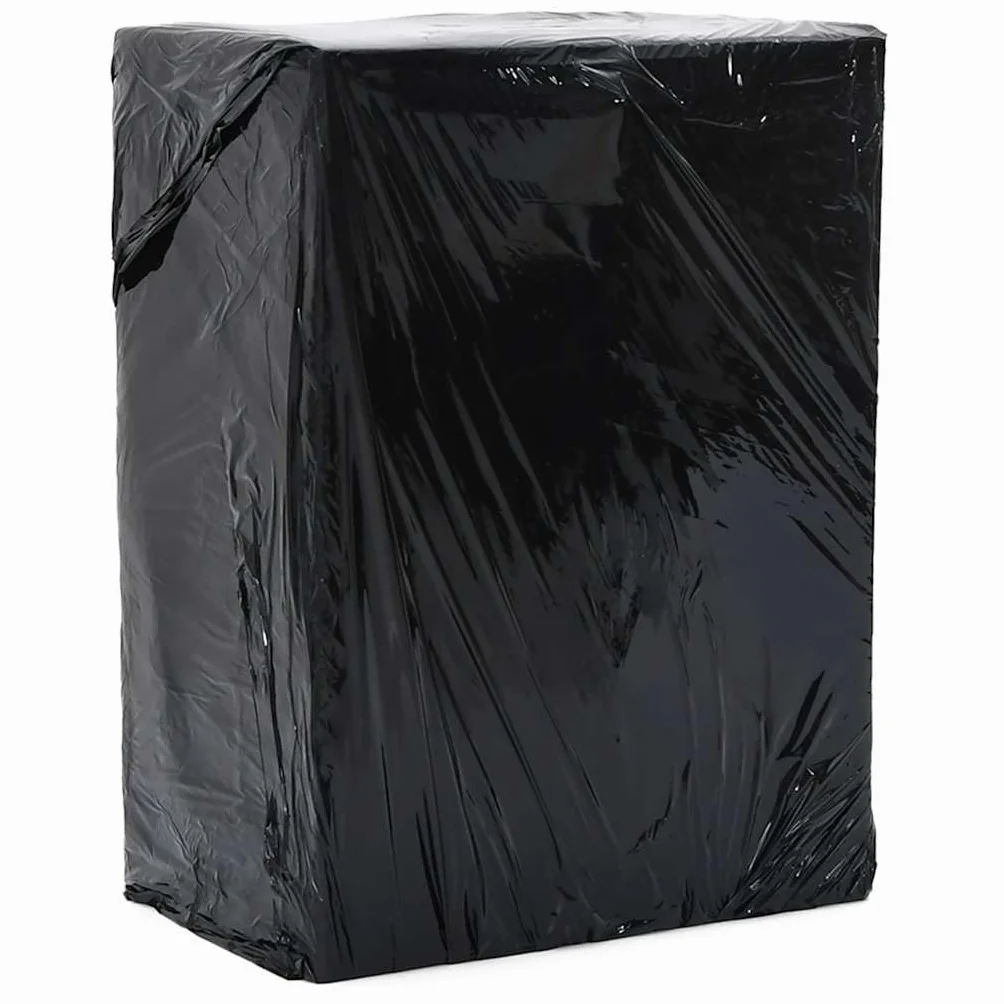 Film elástico negro 17 μm 50 cm x 300 m 2 unidades material de embalaje PE resistente a desgarros estable para embalaje, envío, transporte, almacenamiento, mudanza, oficina y correo