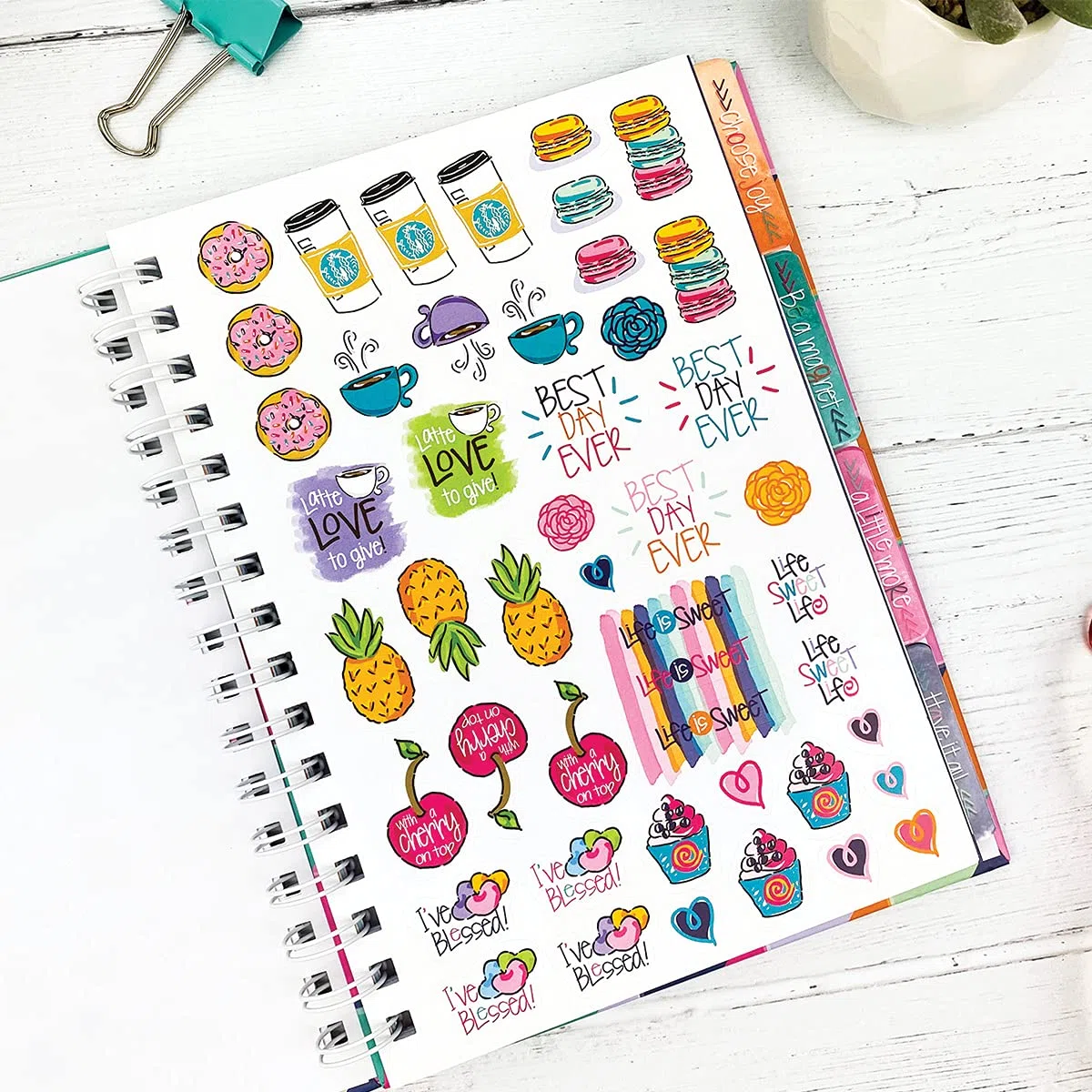 Diario de pensamiento positivo diario de 52 semanas sin fechas, para mujeres, adolescentes y niñas, 165 pegatinas ilustradas a mano incluidas, diario de gratitud para canalizar el pensamiento positivo