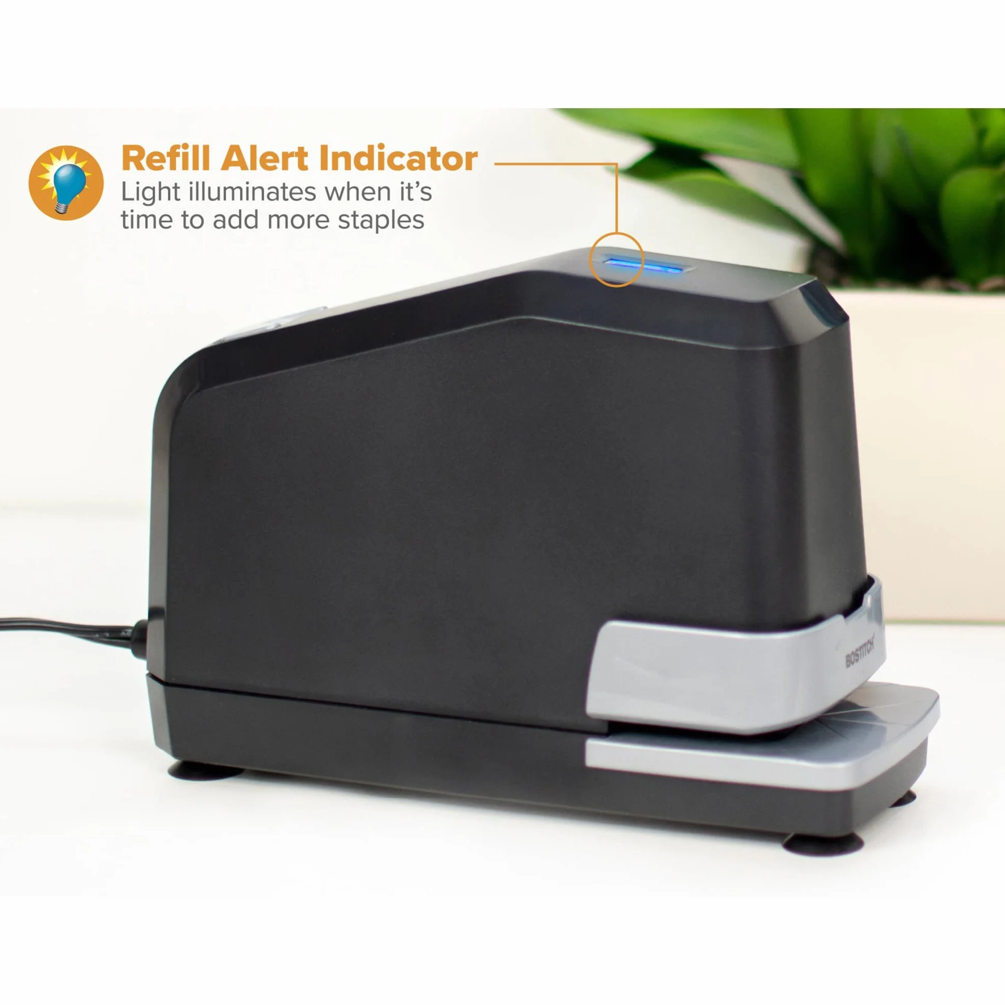 Bostitch Office Impulse 02638 - Grapadora eléctrica (30 hojas, resistente, sin pellizcos), color negro