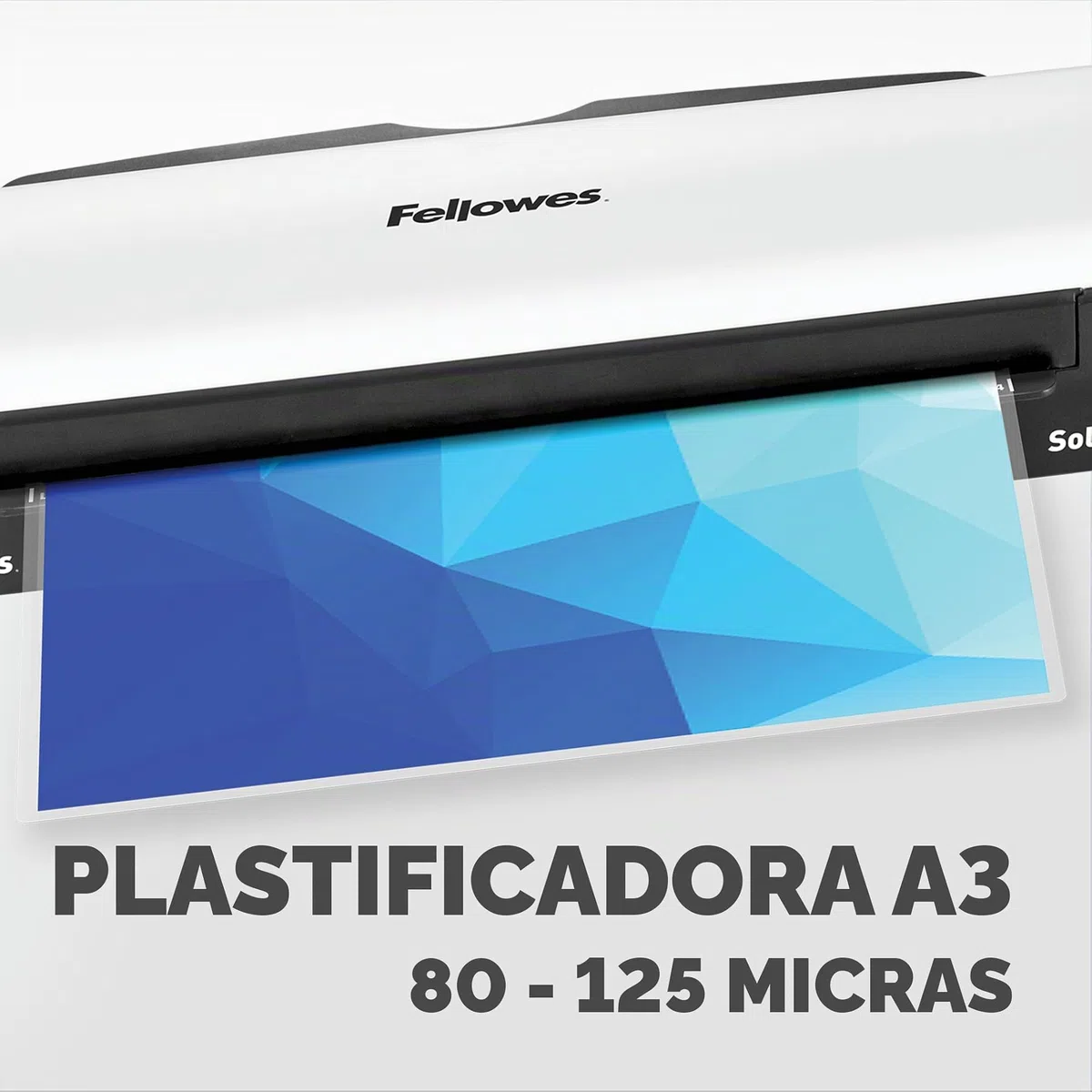 Fellowes Sola A3 - Plastificadora de documentos, para uso ocasional, plastificadora A3 con apagado automático, 80-125 micras, exclusiva Amazon + Pack de 120 fundas de plastificar A4, Acabado brillo