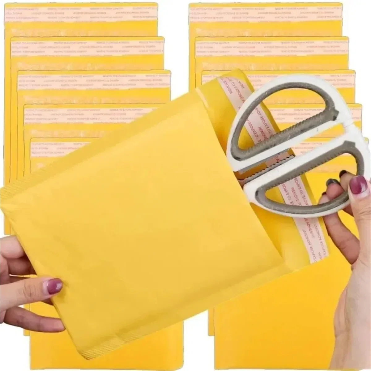 bolsas para envíos Sobres acolchados de papel kraft con burbujas amarillas(50PACK,18 * 23cm)