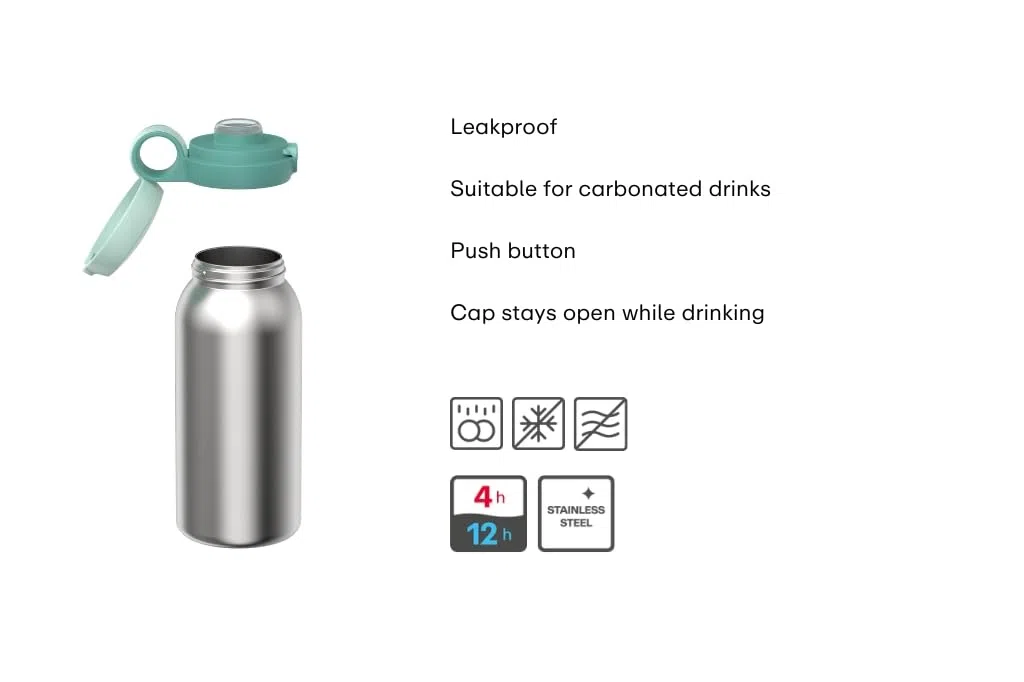 Mepal - Botella Térmica con Tapa Abatible Campus - La Tapa Abre con un Solo Clic - Mantiene las Bebidas a la Temperatura Adecuada - Adecuada Para Bebidas Carbonatadas - 500 ml - Fairy Wonders