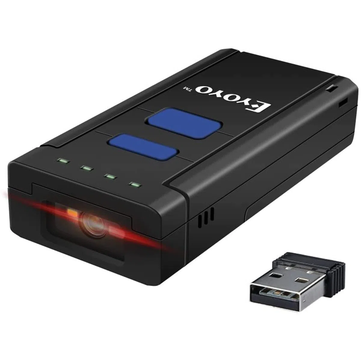Eyoyo 1D Escáner de Código de Barras Bluetooth, CCD Mini Lector de Código de Barras Portátil Inalámbrico CMOS Pistola de Codigo de Barras para POS, Teléfonos Móvil, Android, iOS, Librería y Farmacia