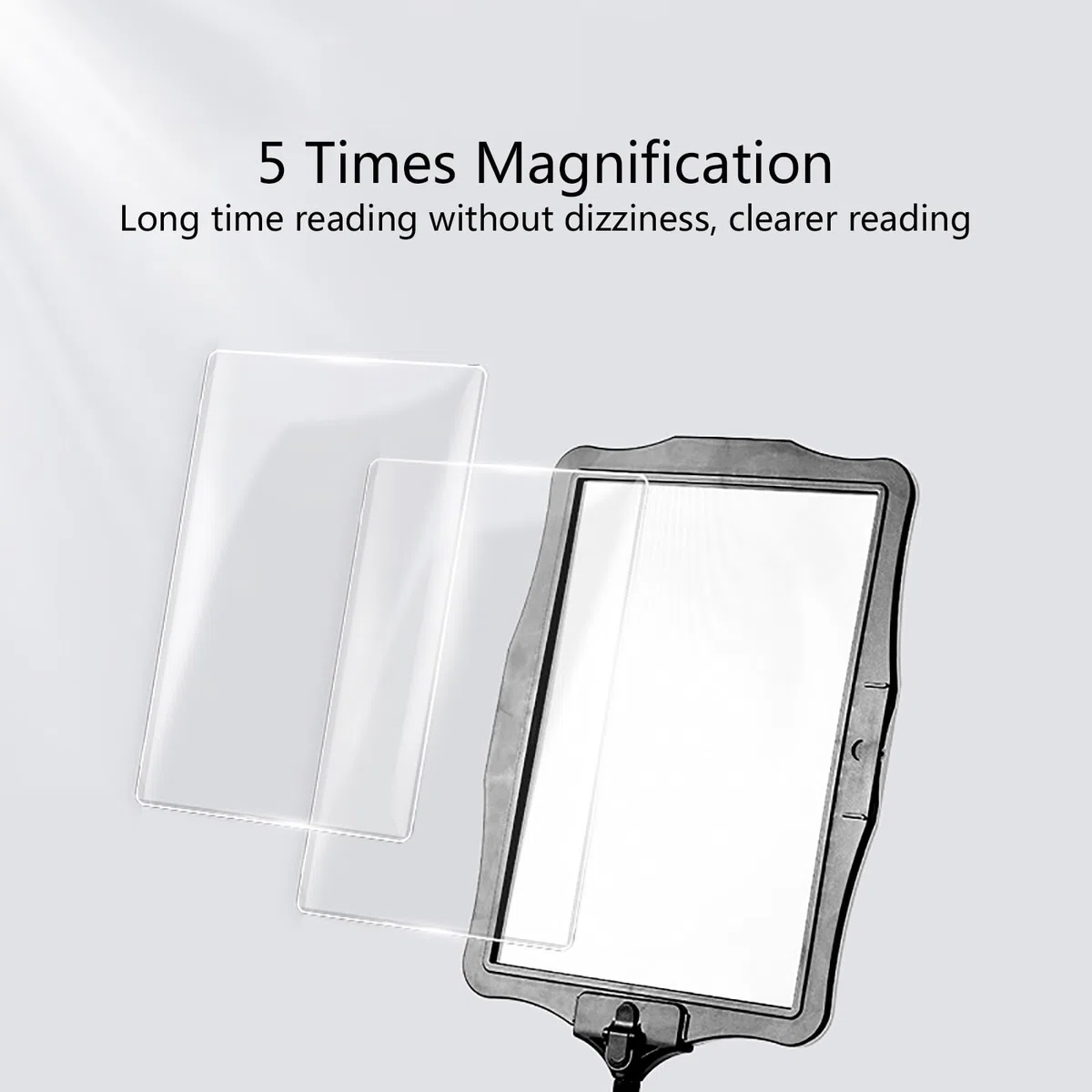 Lupa De Sobremesa para Leer Libros, Lupas De Lectura Portátiles para Personas Mayores, Ayudas para Baja Visión con Soporte Plegable y Luz LED(Schwarz)
