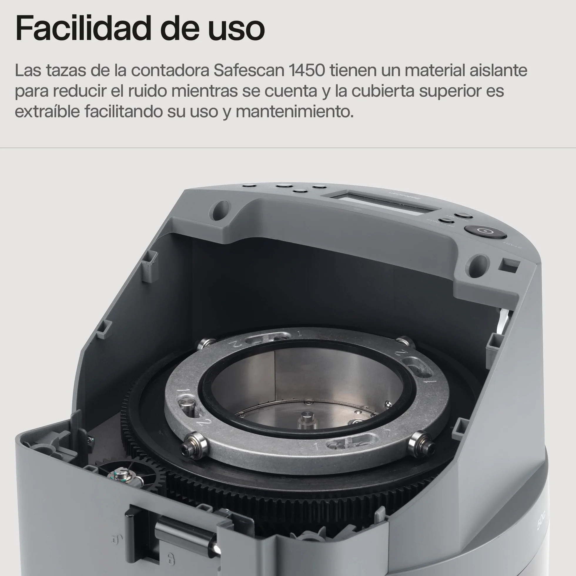 Safescan Contadora de monedas 1450, Clasificadora de monedas euro gran volumen