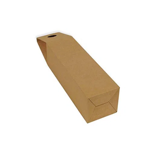 Pack 50 Cajas para envíos de 1 botella con asa. Automontable y de color marrón.