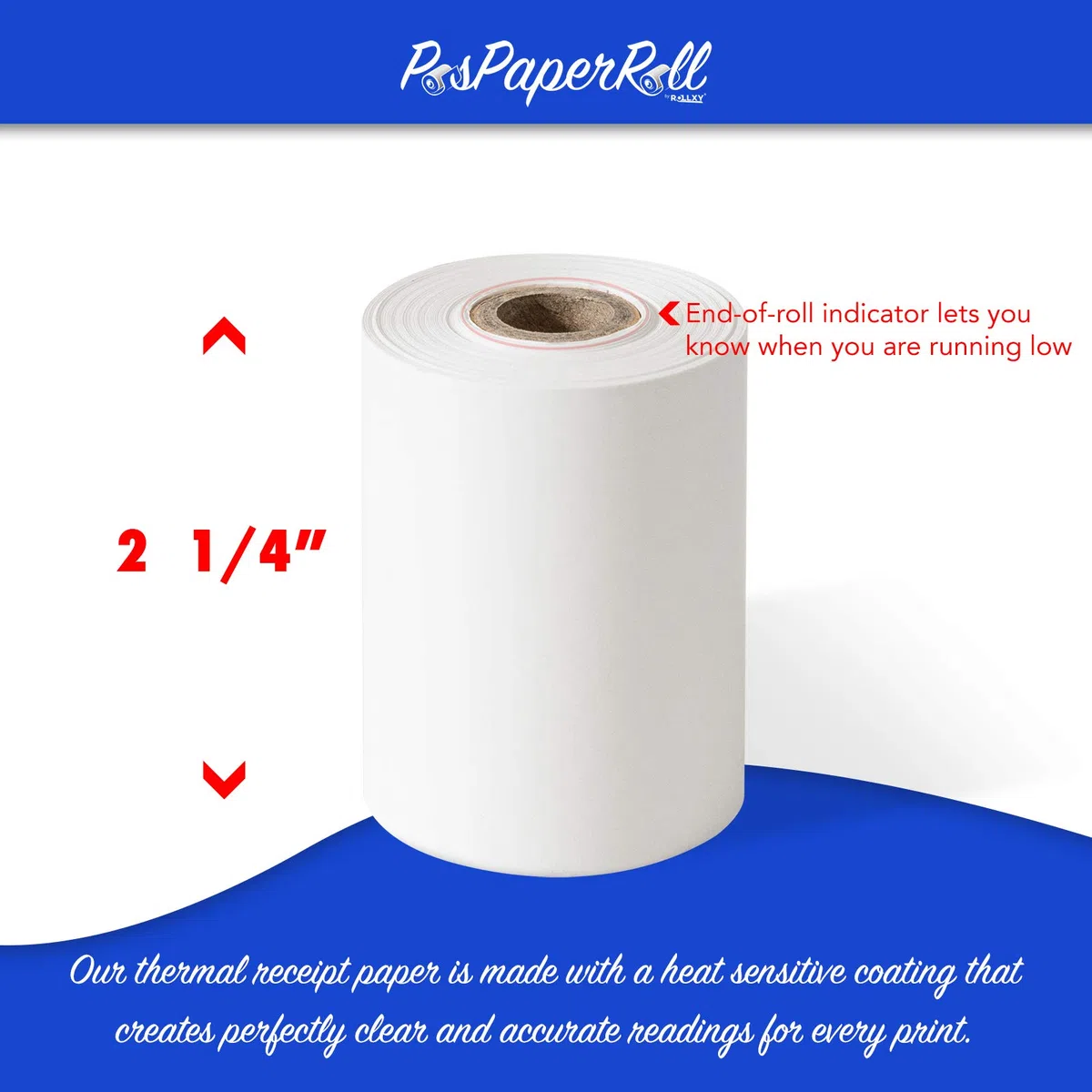 2 1/4 "x 85 de papel térmico (24 rollos), funciona para VeriFone impresora Tranz 420, Verifone Vx510, Verifone vx510le, Verifone VX570