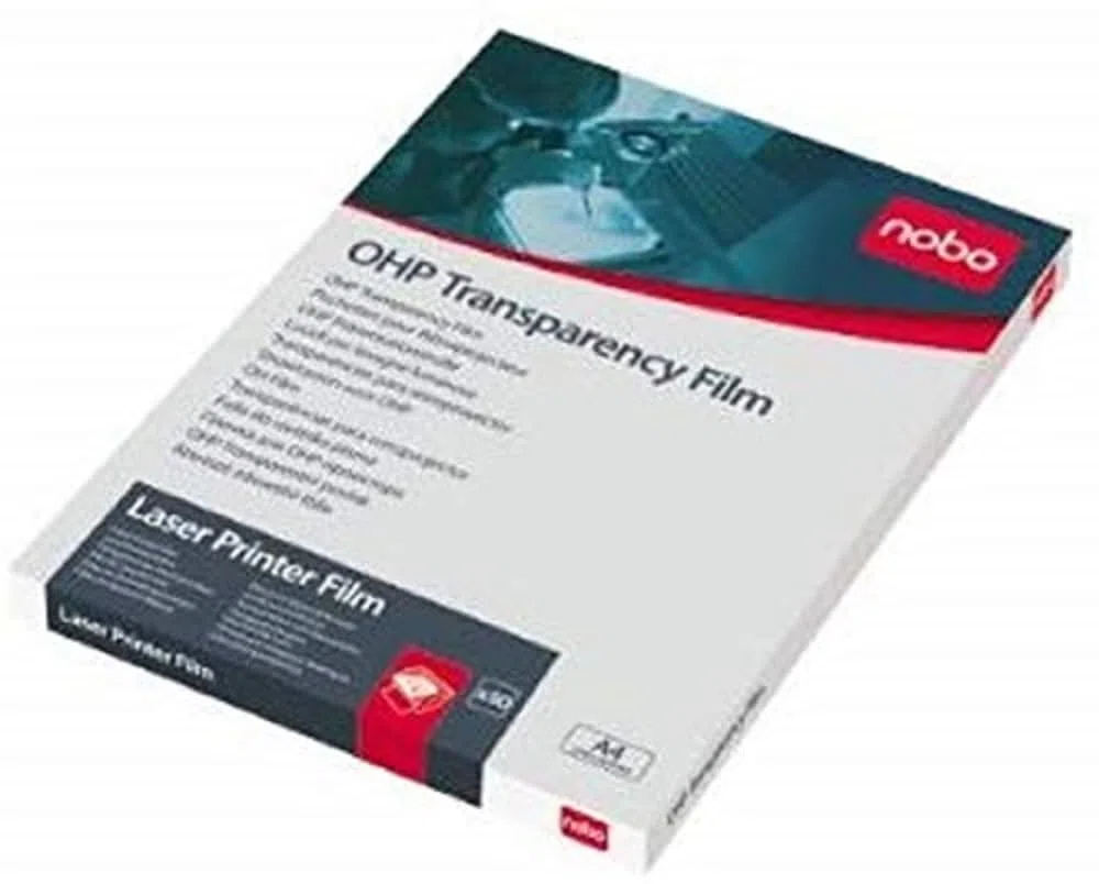 NOBO 33633740 - Transparencia universal para retroproyector impresoras láser (caja 50)