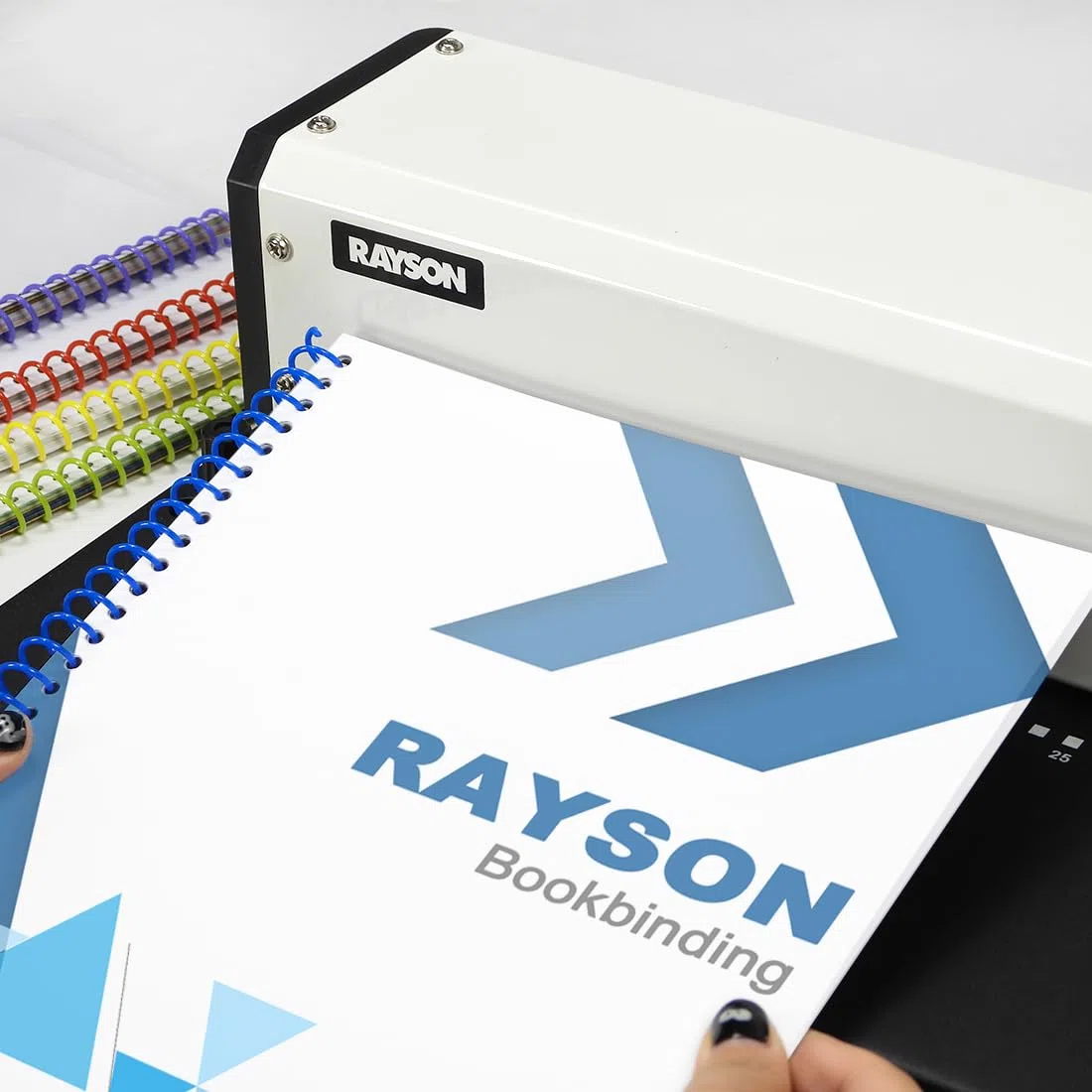 RAYSON Espiral Encuadernacion de Plastico, 50 Hojas, Paso de 3:1, 9,5 mm, Multicolor, Paquete de 100