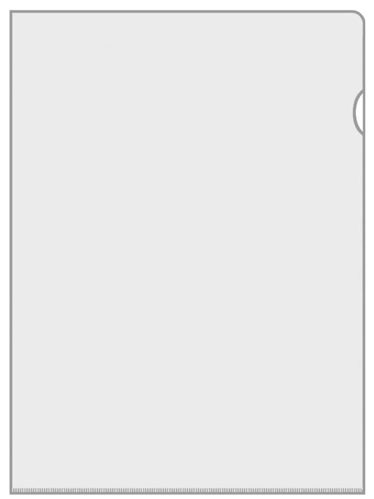 VELOFLEX - Fundas para documentos A5 PVC rígido 130 my, 100 unidades | Abierto por la derecha y por arriba, transparente como el cristal, especialmente resistente y duradero, con muesca de agarre
