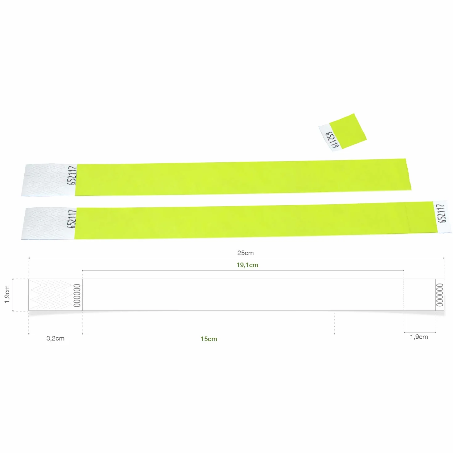 Pack 600 Pulseras papel TYVEK para eventos 19mm Multi colores