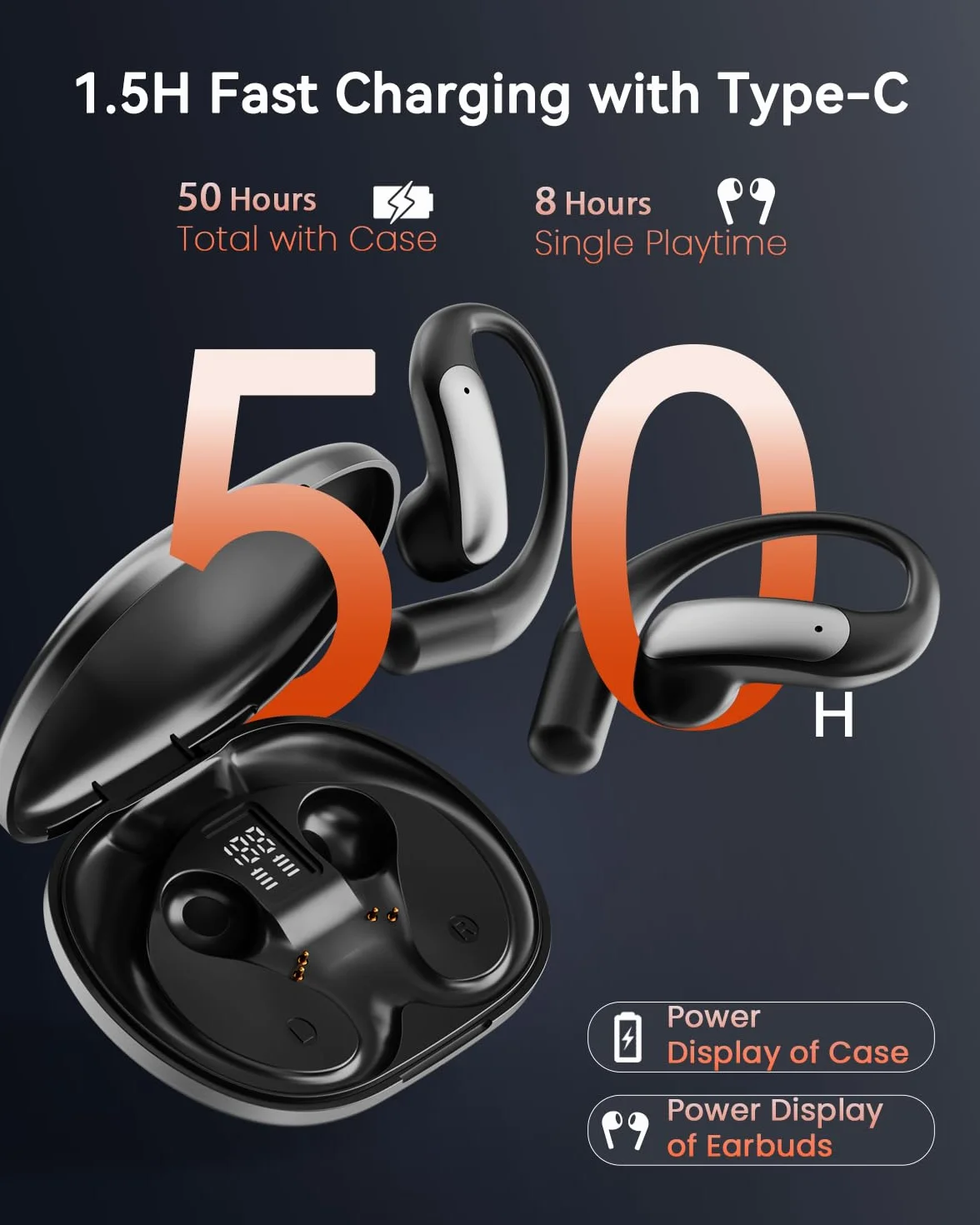 ANSTEN Auriculares Traductor en Tiempo Real con IA - Traductor Instantaneo de Voz Multilingüe 144 Idiomas, 7 Modos Traducción, 4-en-1 Cascos Bluetooth inalámbricos para Viajes/Reuniones/Estudios