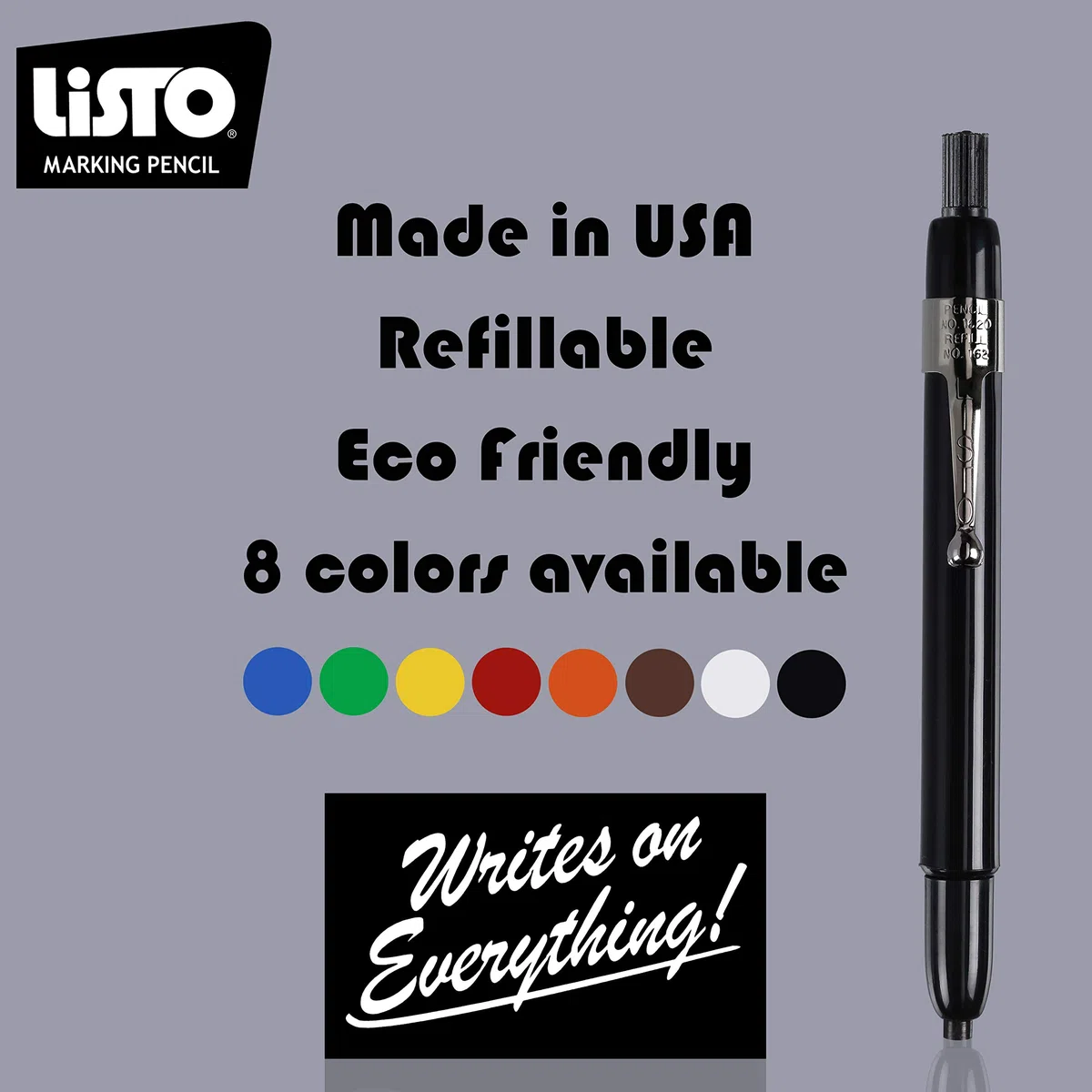 Listo 1620 Marking Pencil, Box of 12, BLUE by Listo