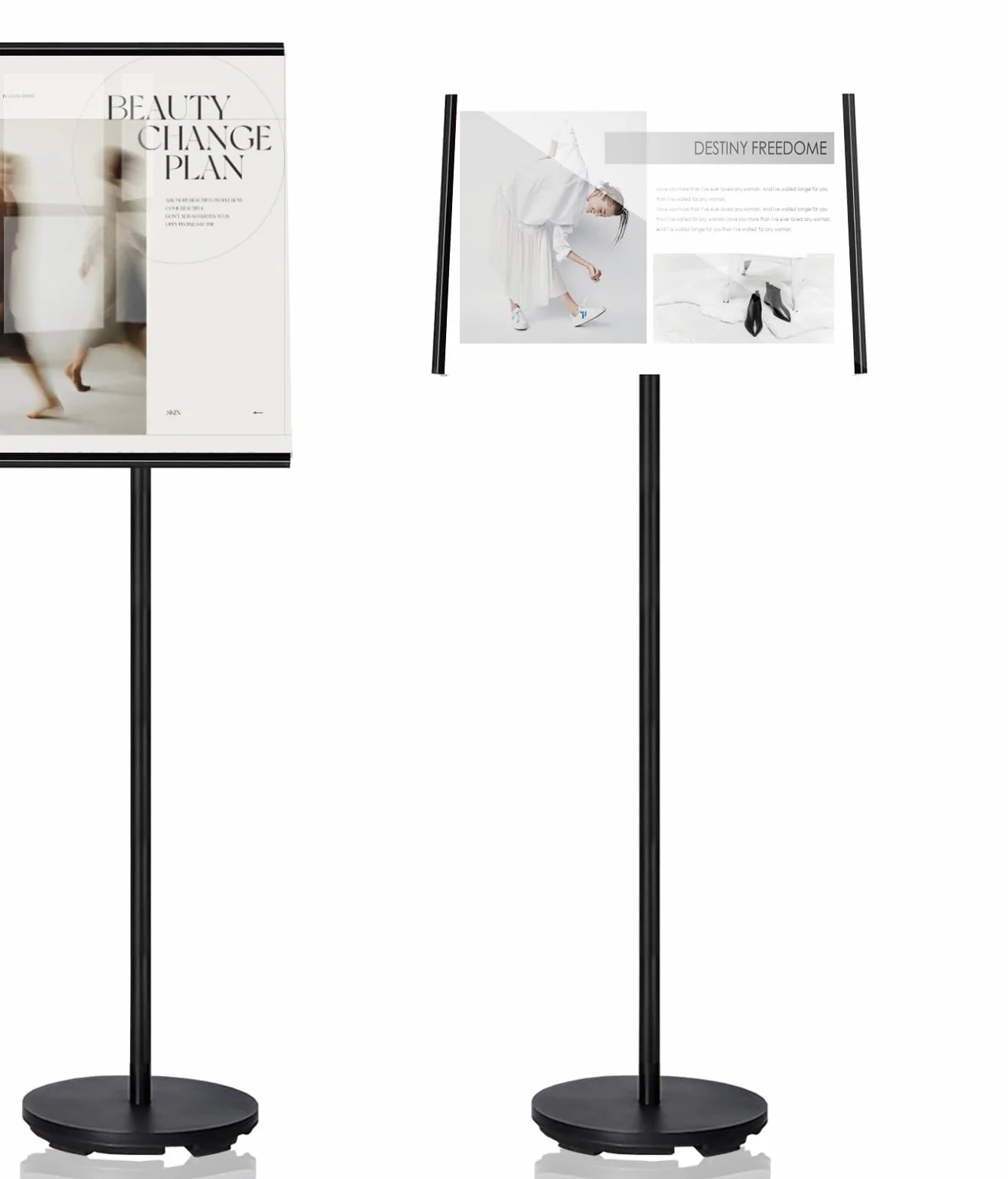 Soporte de Pie A3 para Carteles,Publicitario para Presentaciones, Exhibidor de Información, Soporte Vertical para Carteles, Ideal para Oficinas y Eventos, Color Negro