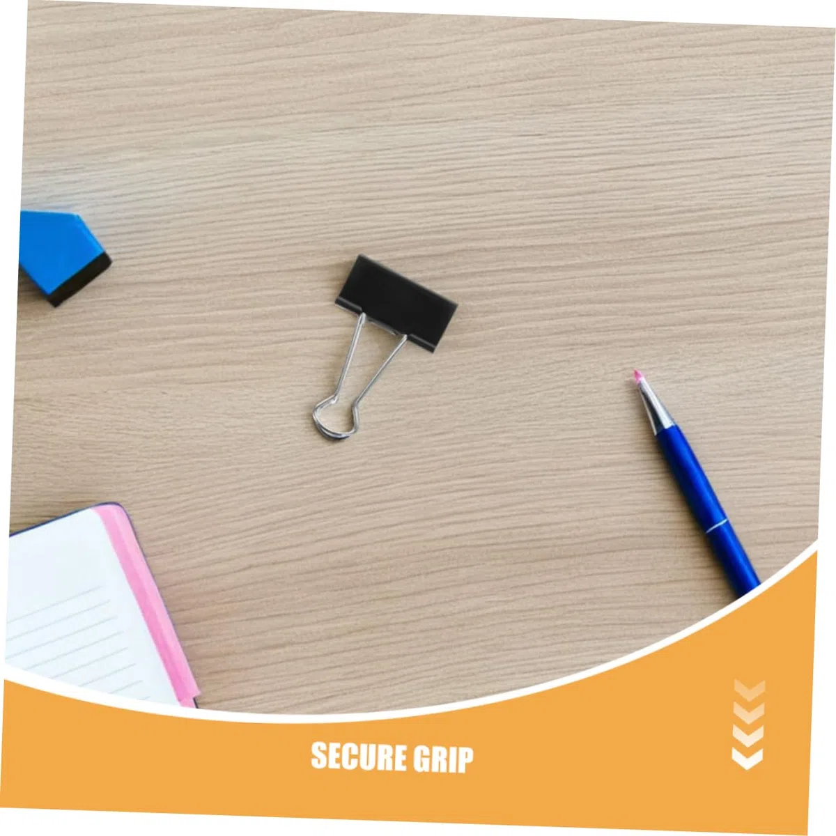 SEWACC 60 piezas Clips de Metal Negro para Oficina Sujeción Resistente Papeles Facturas Organizador Reutilizable