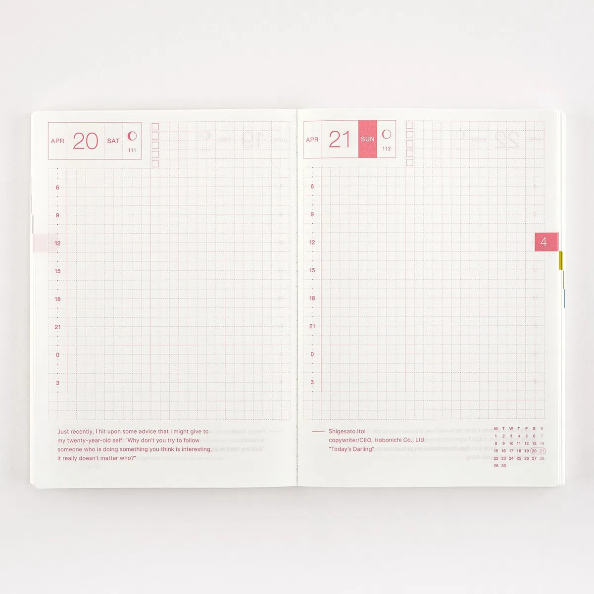 Hobonichi Techo Original Book [Inglés/A6/Enero 2024 Inicio/Inicio Lunes]