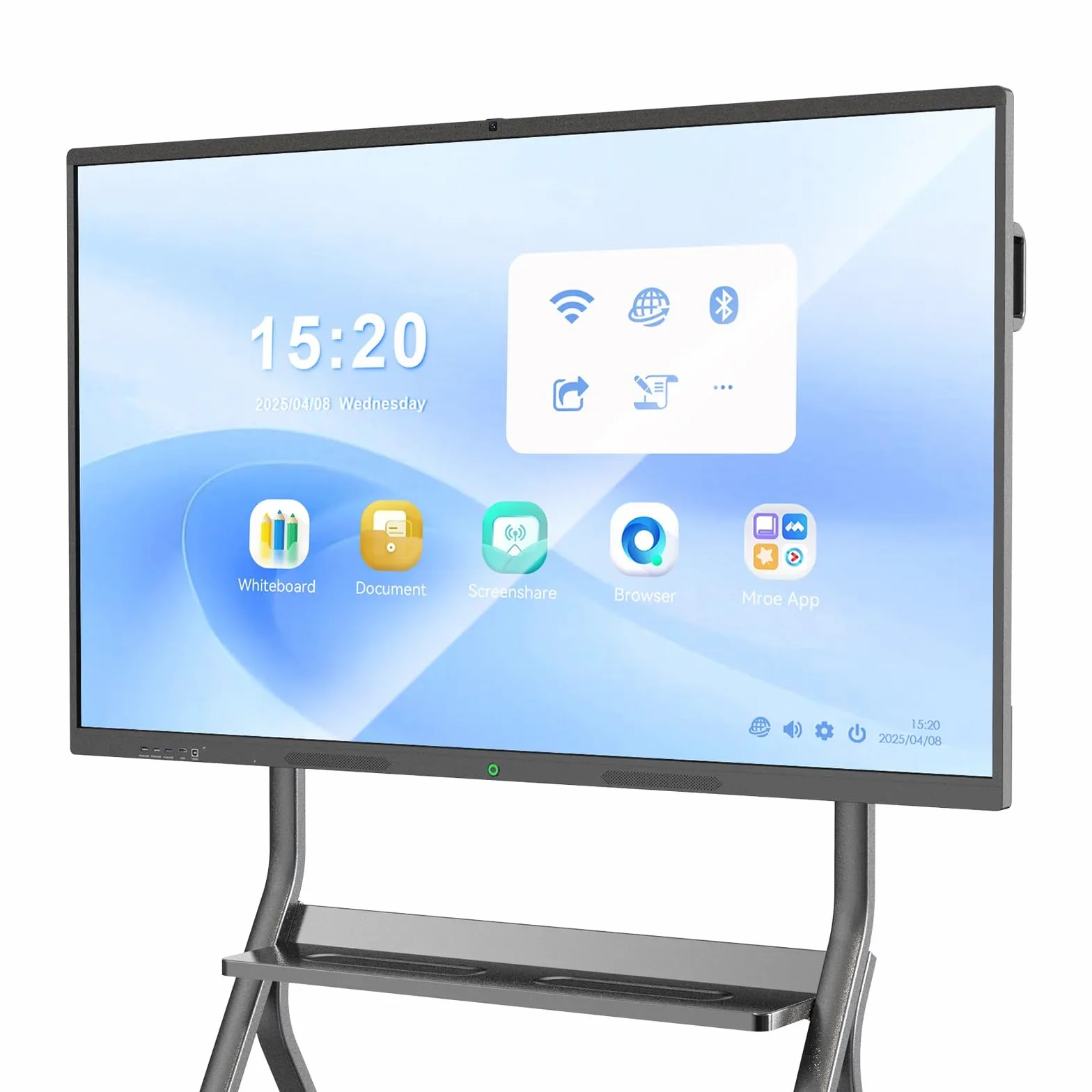 MWE 86 Pulgadas 4K UHD White Board, 8+64GB, Pantalla Tactil Pizarra Digital Interactiva, Pizarra Electrónica Grande, Eingebautes Mikrofon, Kamera, Adecuado para la Oficina, la Educación y el Hogar