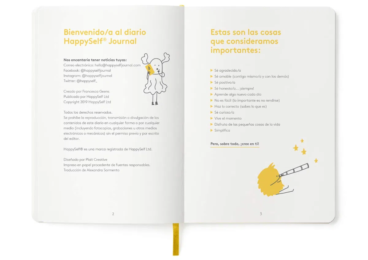HappySelf Diario - [Edición en español] (Amarillo)
