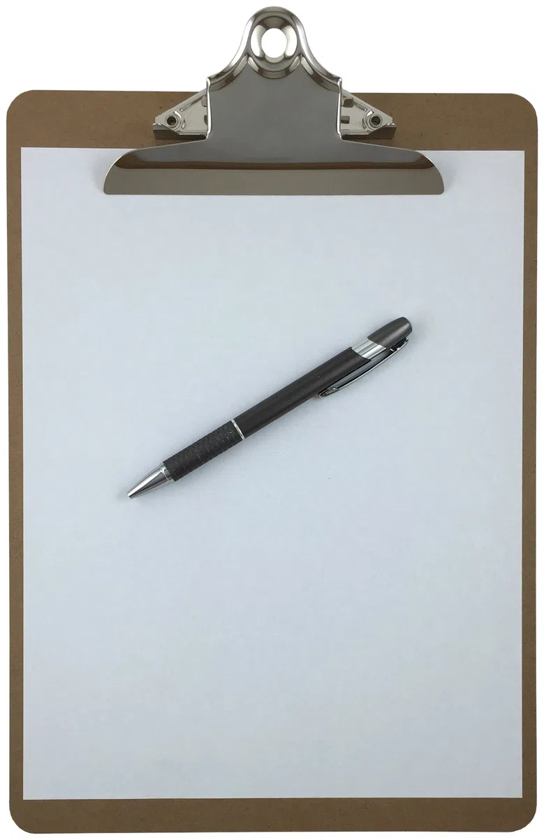 Portapapeles de tamaño de carta (22,8 x 31,7 cm), con pinza estándar, paquete de 12 unidades