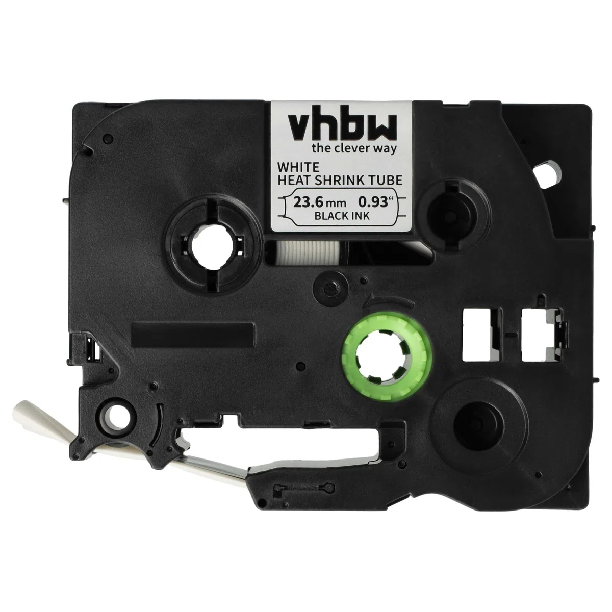 vhbw 5x cinta de escritura reemplaza Brother HSE-251 para impresora etiqueta 1,5m x 23,6 mm negro a blanco, casete de tubo termorretráctil