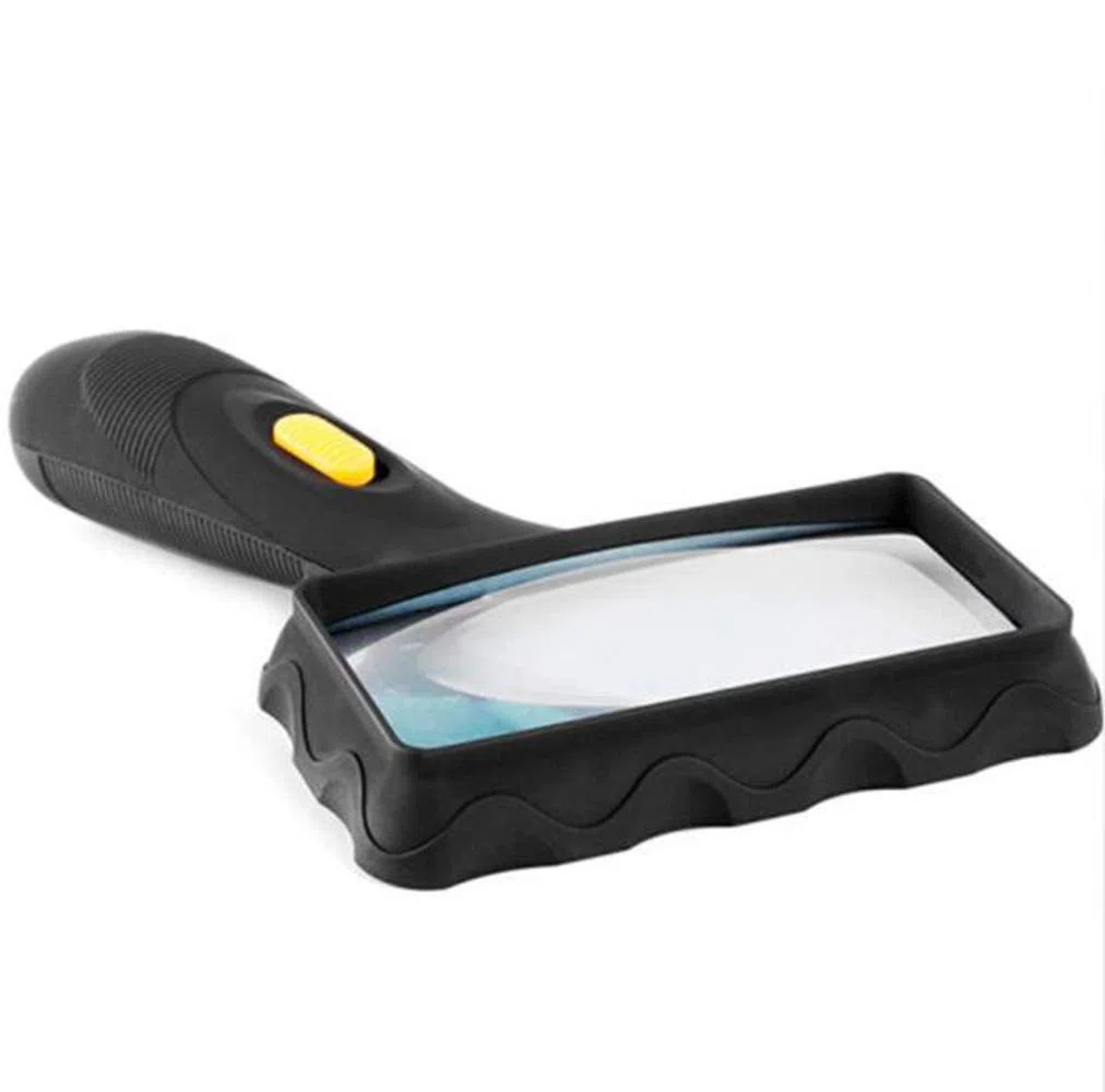 Lupa, Lupa de Mano con luz LED, Lente acrílica 2X, Ayuda de Lectura iluminada portátil, Lupa para Lectura de Libros, periódicos y observación de Pasatiempos, Ciencia