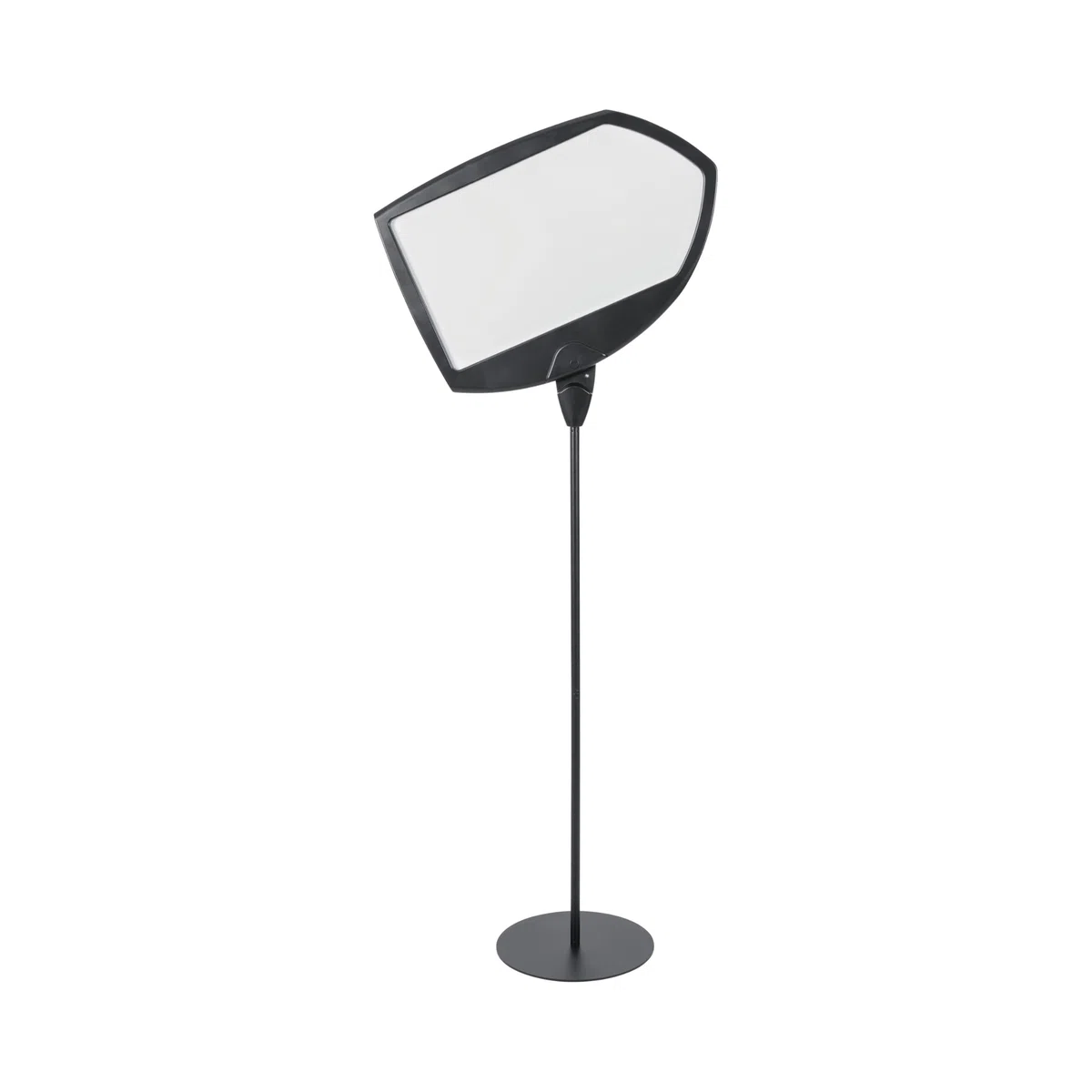 Bi-Office - Letrero en forma de Flecha, Negro, Borrado en seco, Ajuste de ángulo, 625x445x1595 mm