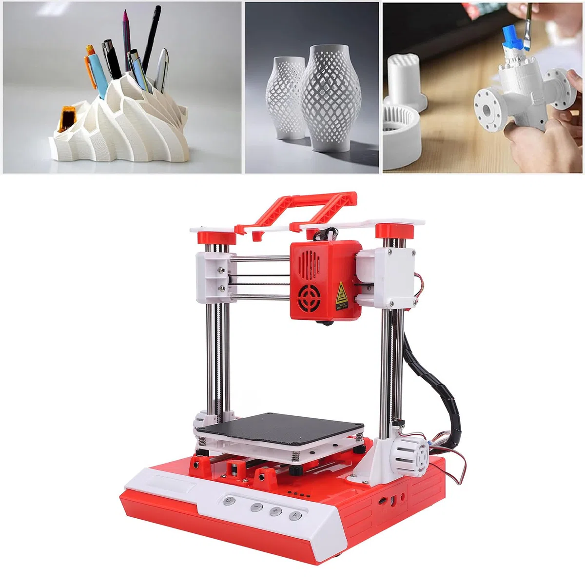 Impresora 3D para principiantes: Ensamblaje Rápido, Rendimiento de Impresión Excepcional, Boquilla de Metal, Tamaño de Impresión de Mm, Tarjeta de 4 GB Incluida (#1)