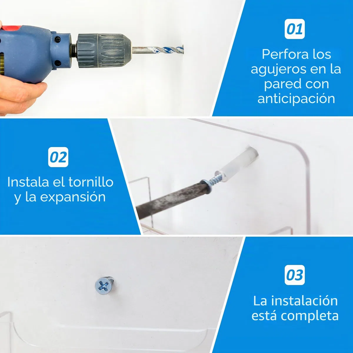 16 bolsillos acrílicos montados en la pared para tarjetas de visita | Transparente, visualización de tarjetas de visita, para pared, oficina,