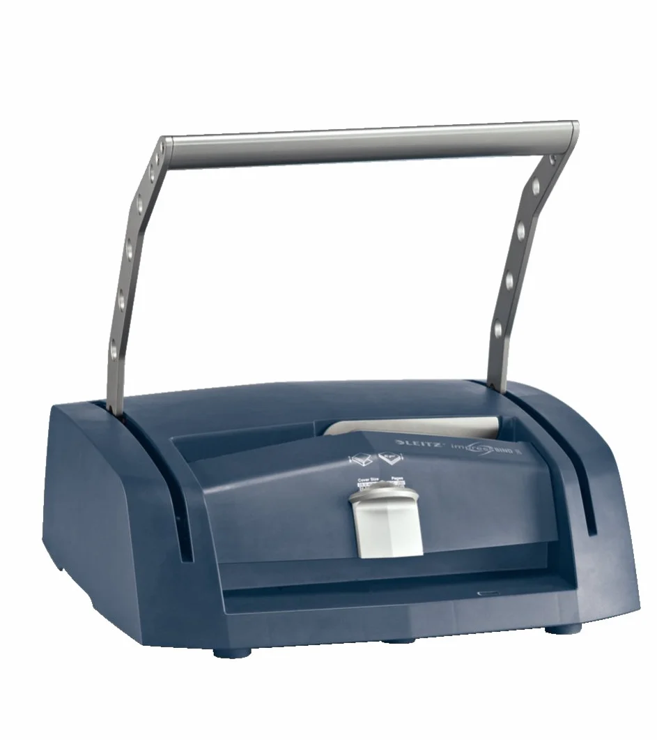 Leitz 73880000 – Encuadernadora Manual impressBIND 280 A4, Sistema De Canal Metálico Sin Perforación, Capacidad 280 Hojas, Ajuste Automático De Lomo, Uso Profesional