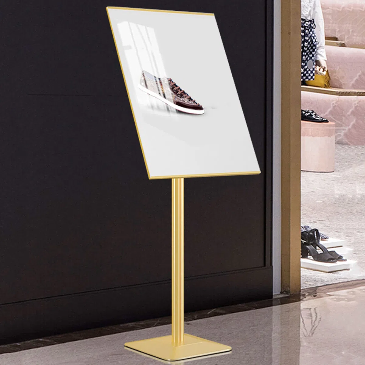 Soporte para Carteles Soporte para Carteles de Pedestal Ajustable, Soporte para Carteles Vertical y Horizontal, Soporte para Carteles de menú publicitario Marco Reutilizable