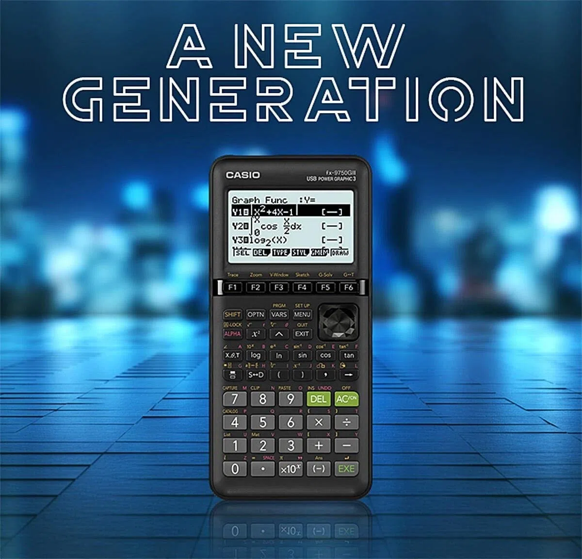 Casio fx-9750GIII - Calculadora gráfica negra, pequeña