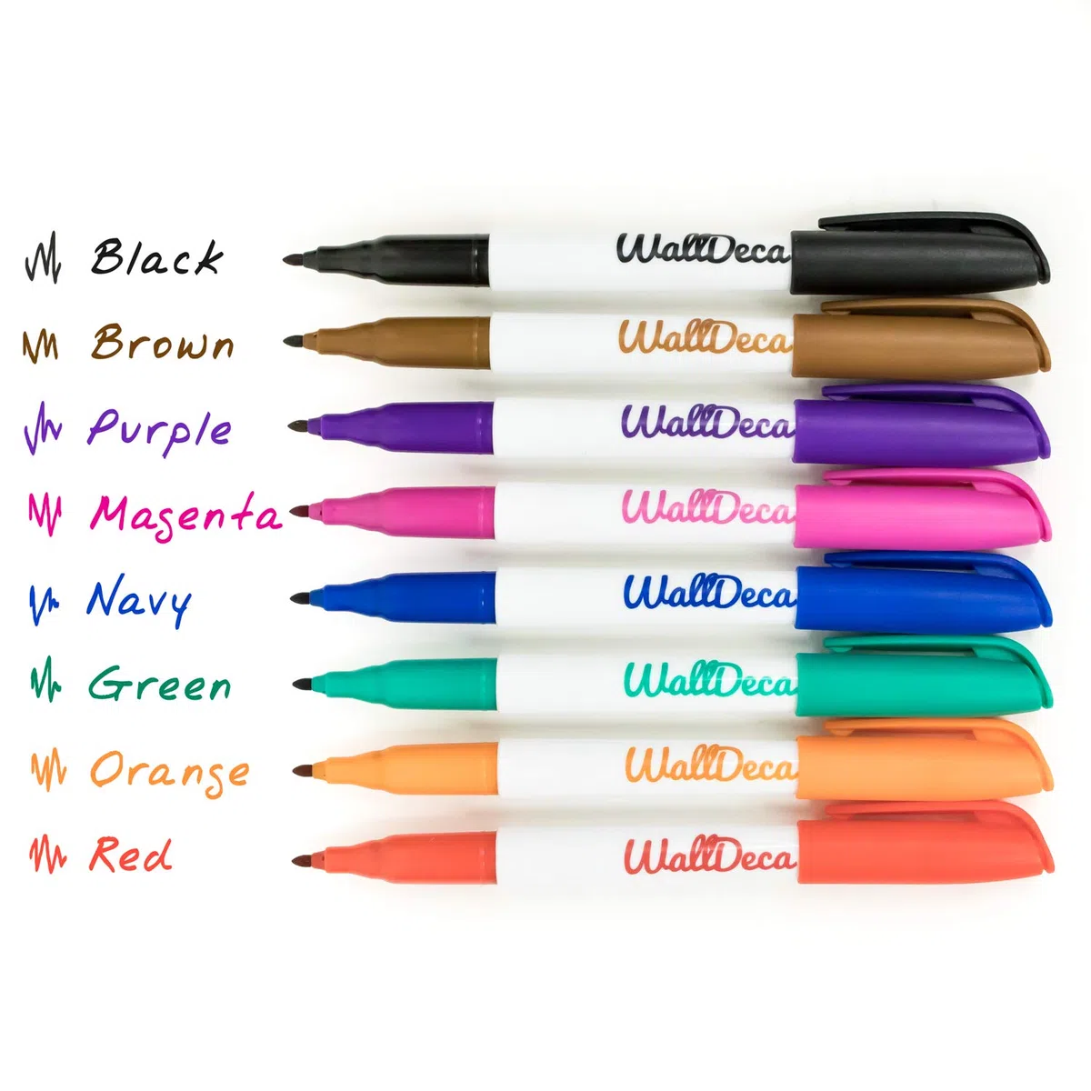 Bolígrafos de Gel WallDeca | Punta Media (0,7 mm), Colores Surtidos Arco Iris, 12 Unidades, Retráctiles | Para la Escritura Diaria, Diarios, Notas y Garabatos