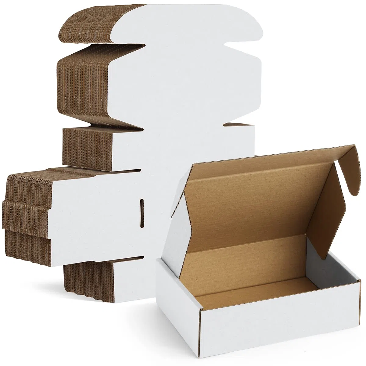 Famagic Cajas de embalaje pequeñas de 9 x 6 x 2, paquete de 25 cajas de envío blancas, cajas de cartón corrugado para pequeñas empresas, cajas de correo para embalaje, a granel