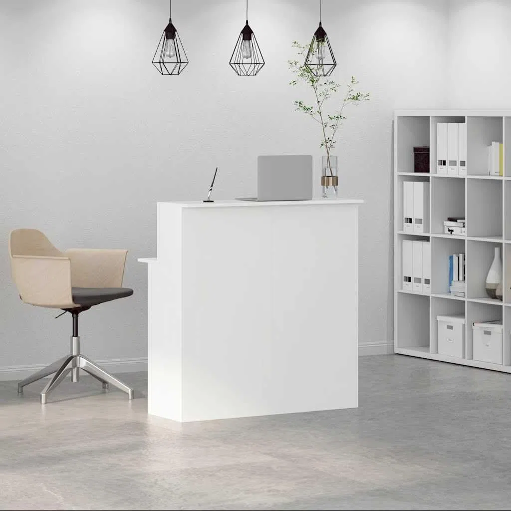 Mostrador de recepción Blanco 100x50x103,5 cm Madera de ingeniería